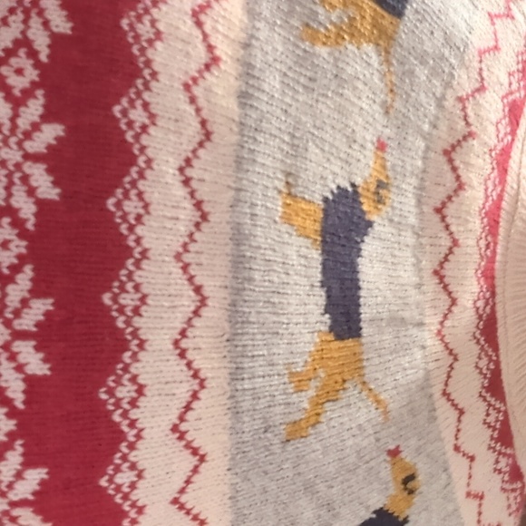 new Fat-Face United Kingdom Rudolph dog sweater, shelter dog jumper red size 4 - Picture 2 of 10